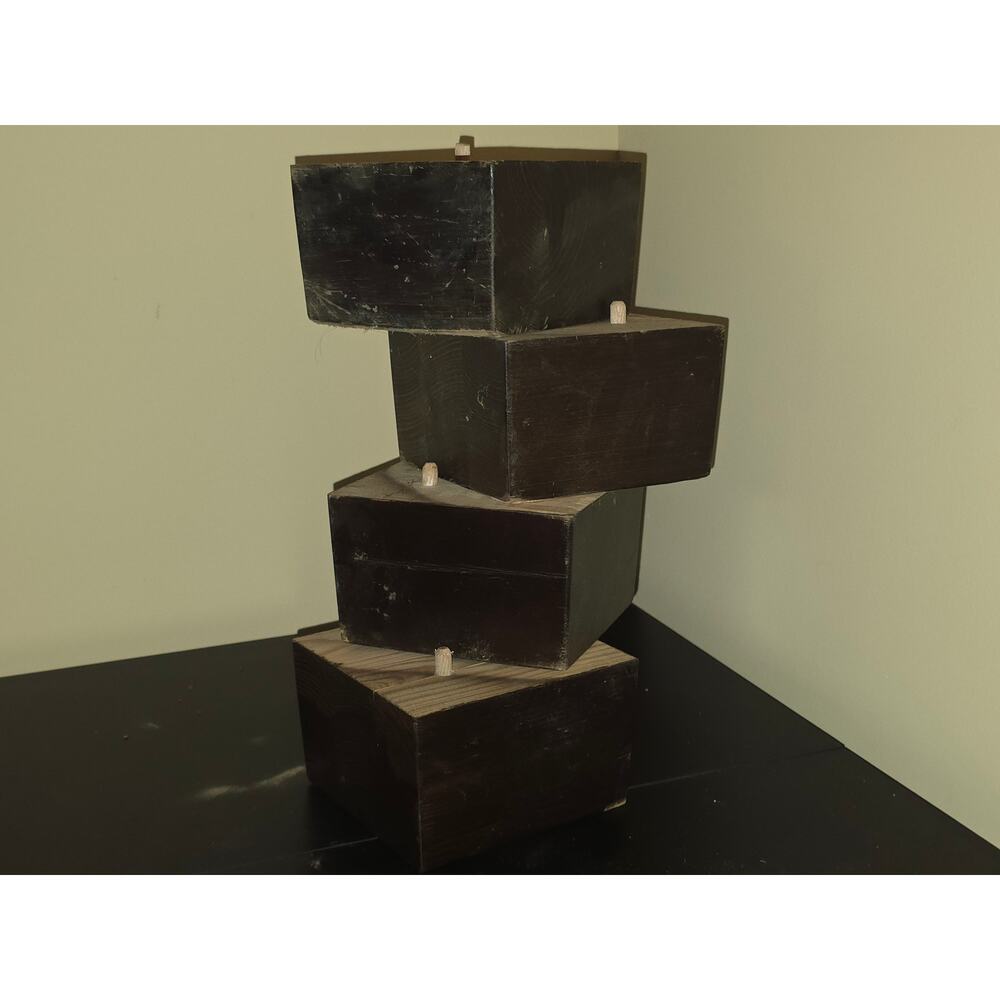Wooden 5" Replacement Furniture Couch Chair Pedestal Sofa Legs Set Of 4